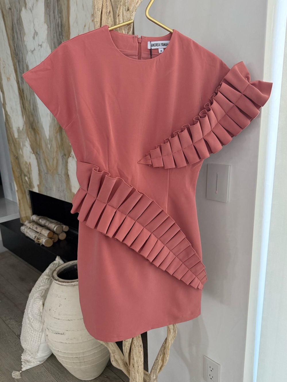ANDREA IYAMAH Elegant Ruffle-Detail Mini Dress - Picture 4 of 16
